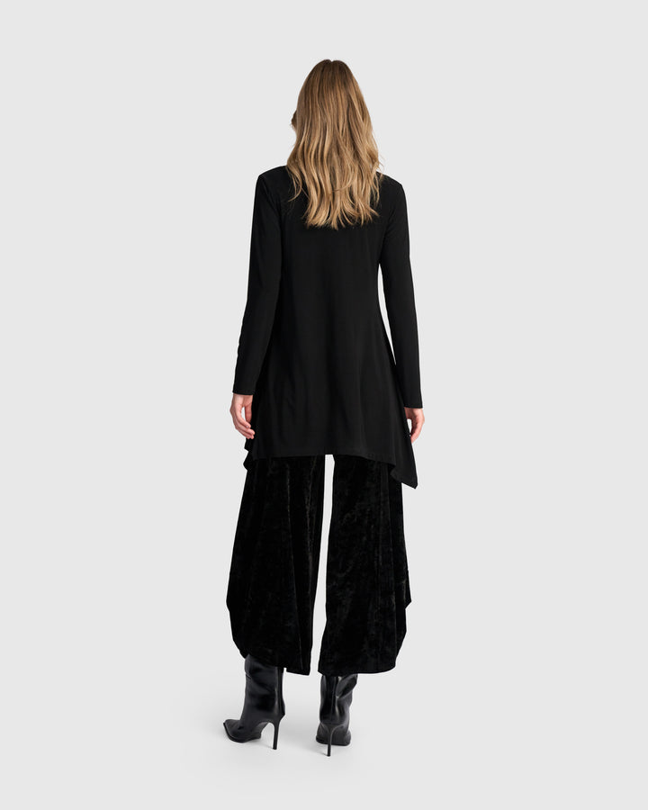 Currant Handkerchief Tunic, Black