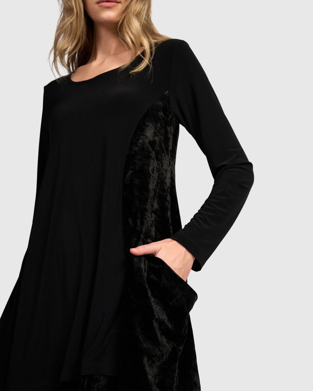 Currant Handkerchief Tunic, Black