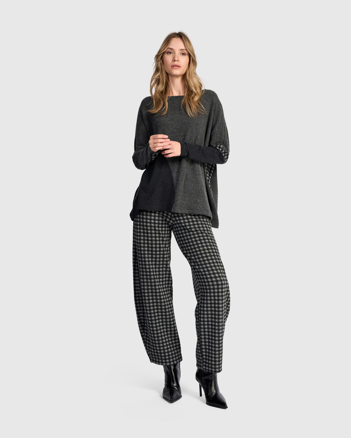 Command Slim Barrel Pant, Graphite Check