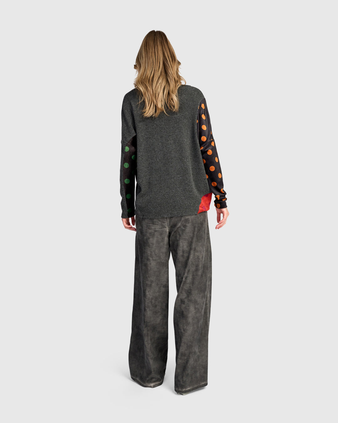 Maisie Curve Top, Carbon/Dots
