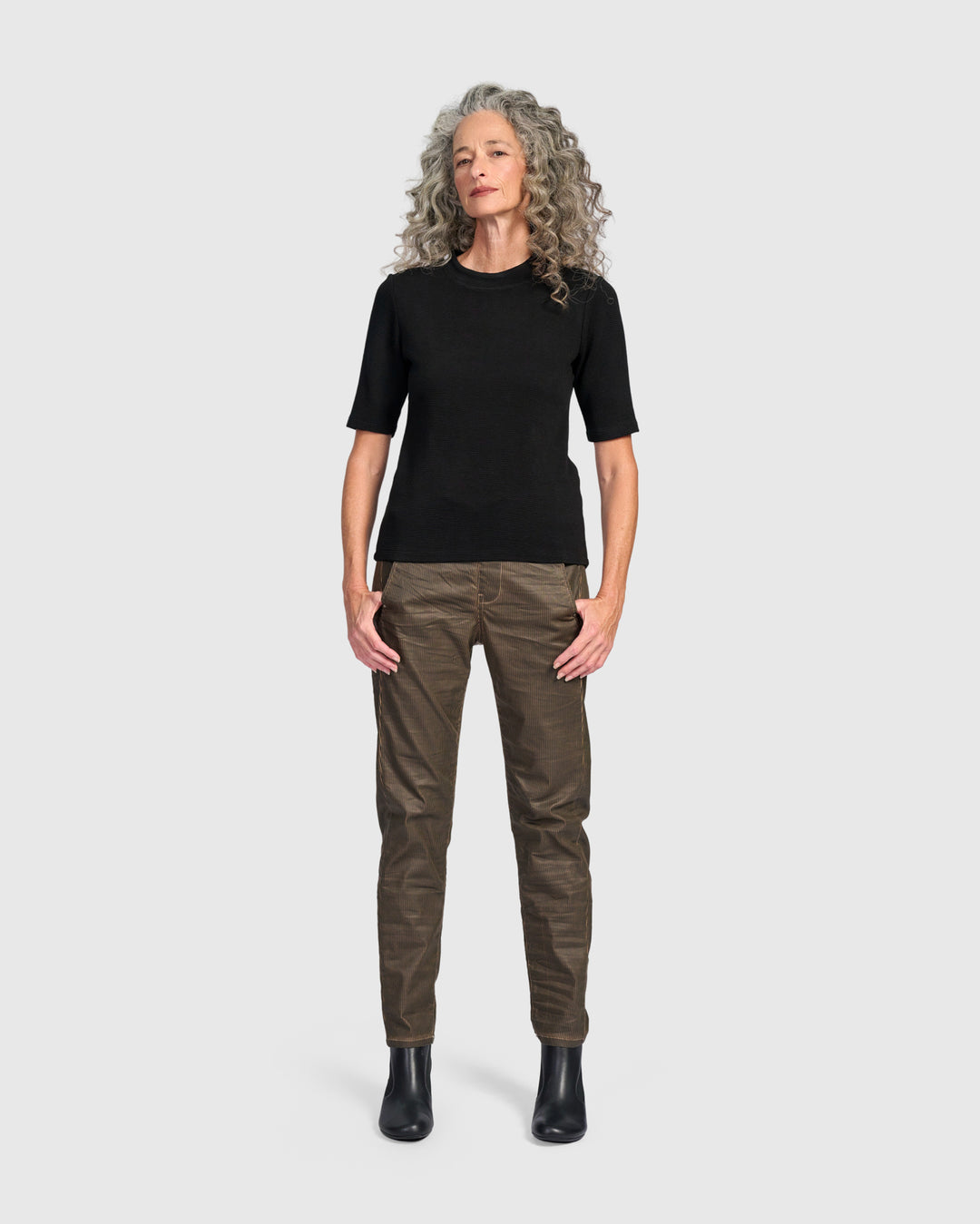 Pinstripe Iconic Stretch Jeans, Hickory