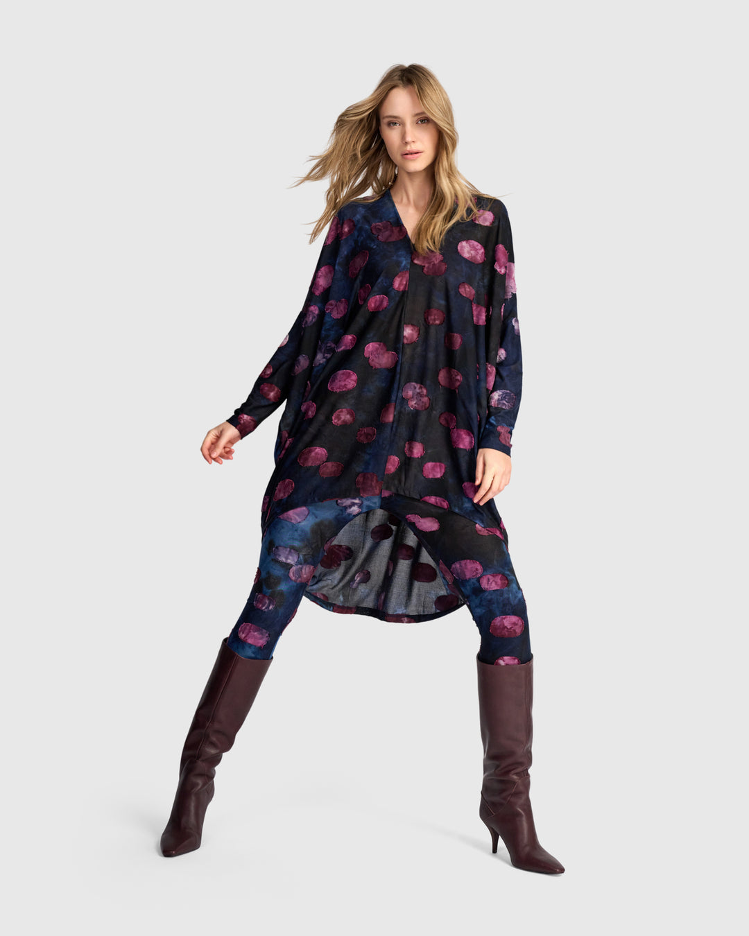 Festoon Leggings, Midnight/Wine