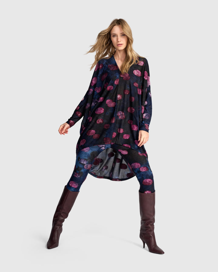 Festoon Leggings, Midnight/Wine