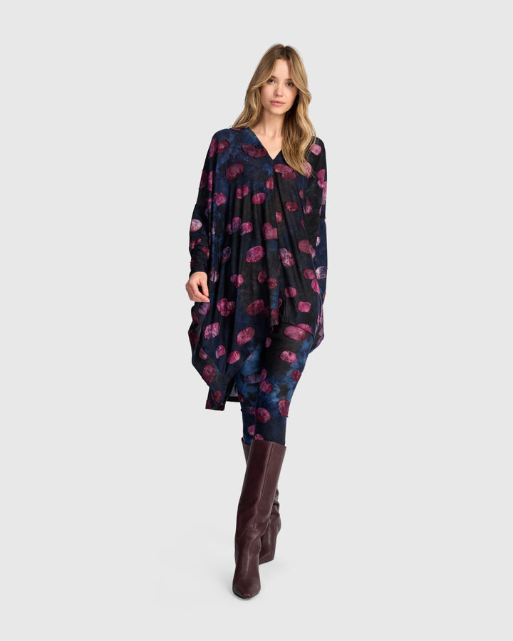 Caprice Oversized Tunic, Midnight/Wine