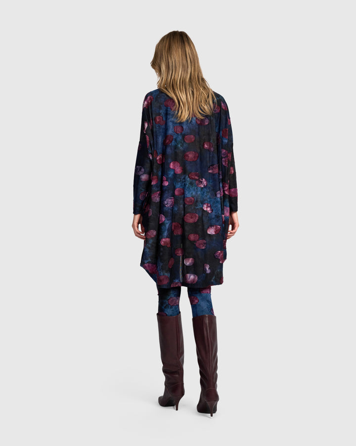 Caprice Oversized Tunic, Midnight/Wine