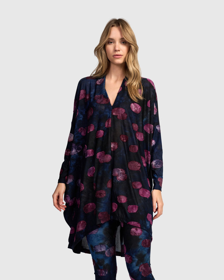 Caprice Oversized Tunic, Midnight/Wine