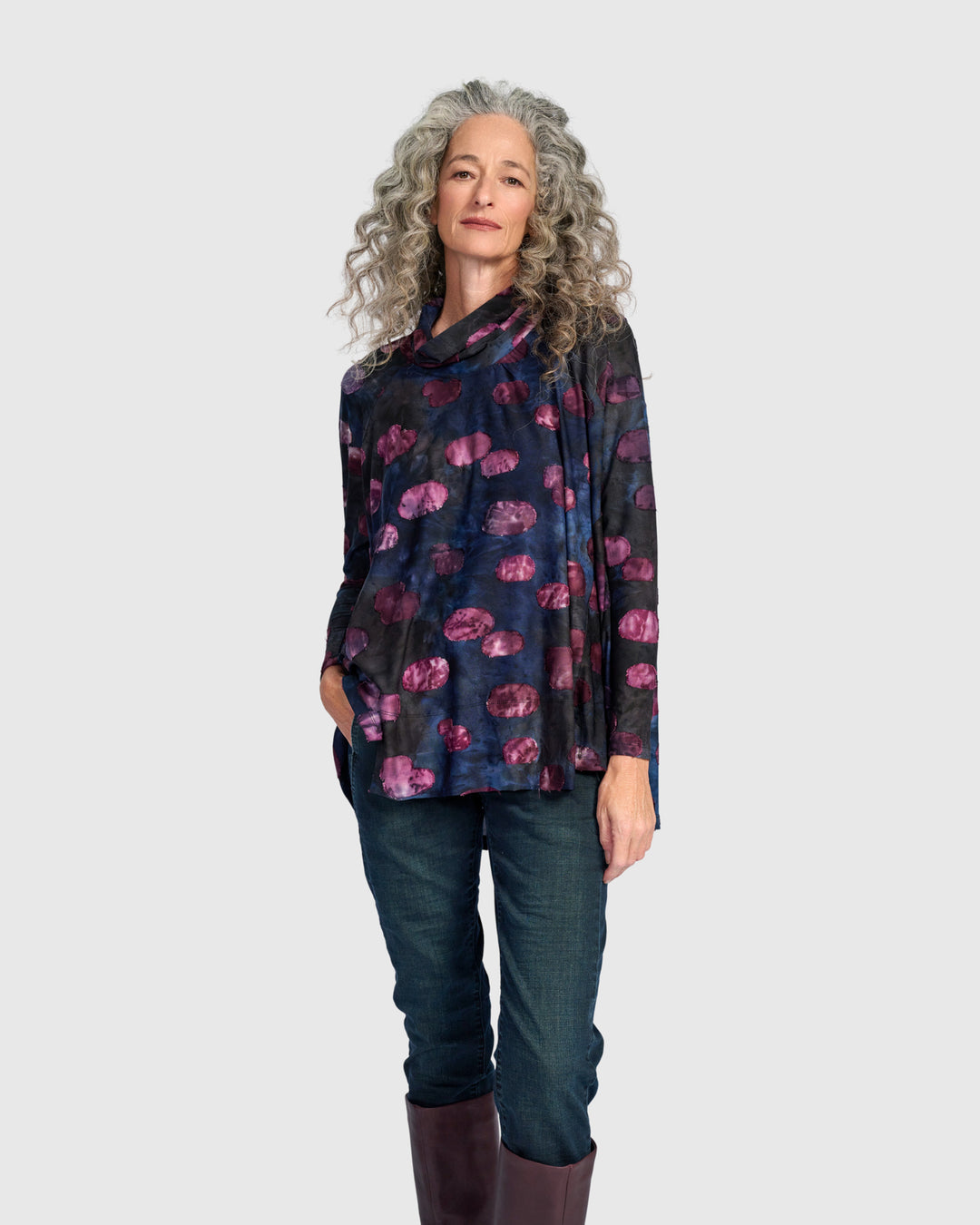 Pippin Trapeze Top, Midnight/Wine