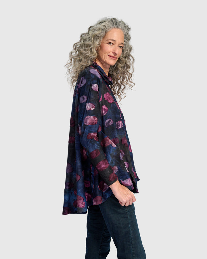 Pippin Trapeze Top, Midnight/Wine