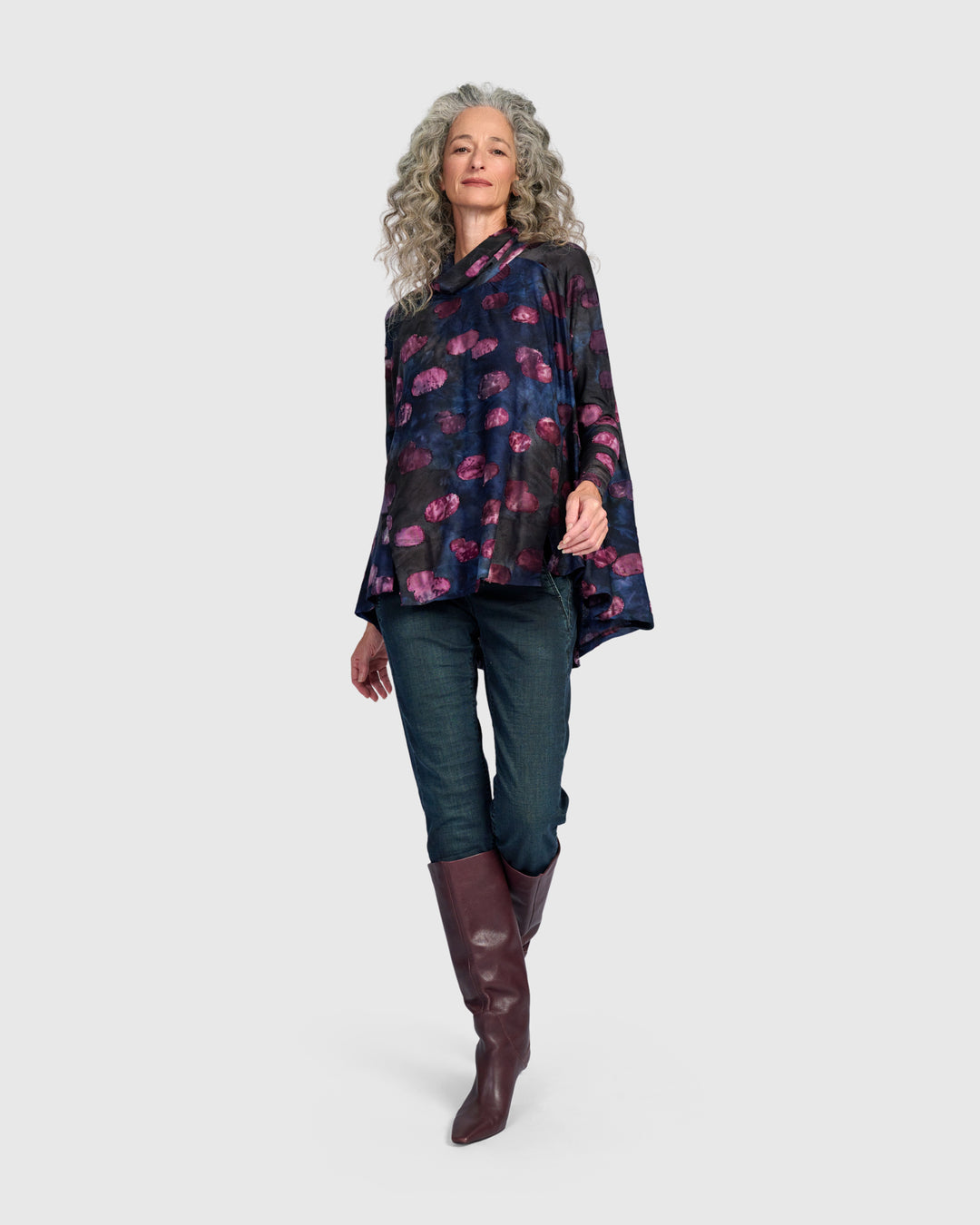Pippin Trapeze Top, Midnight/Wine