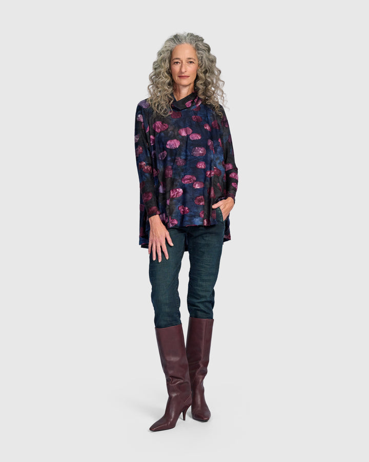 Pippin Trapeze Top, Midnight/Wine