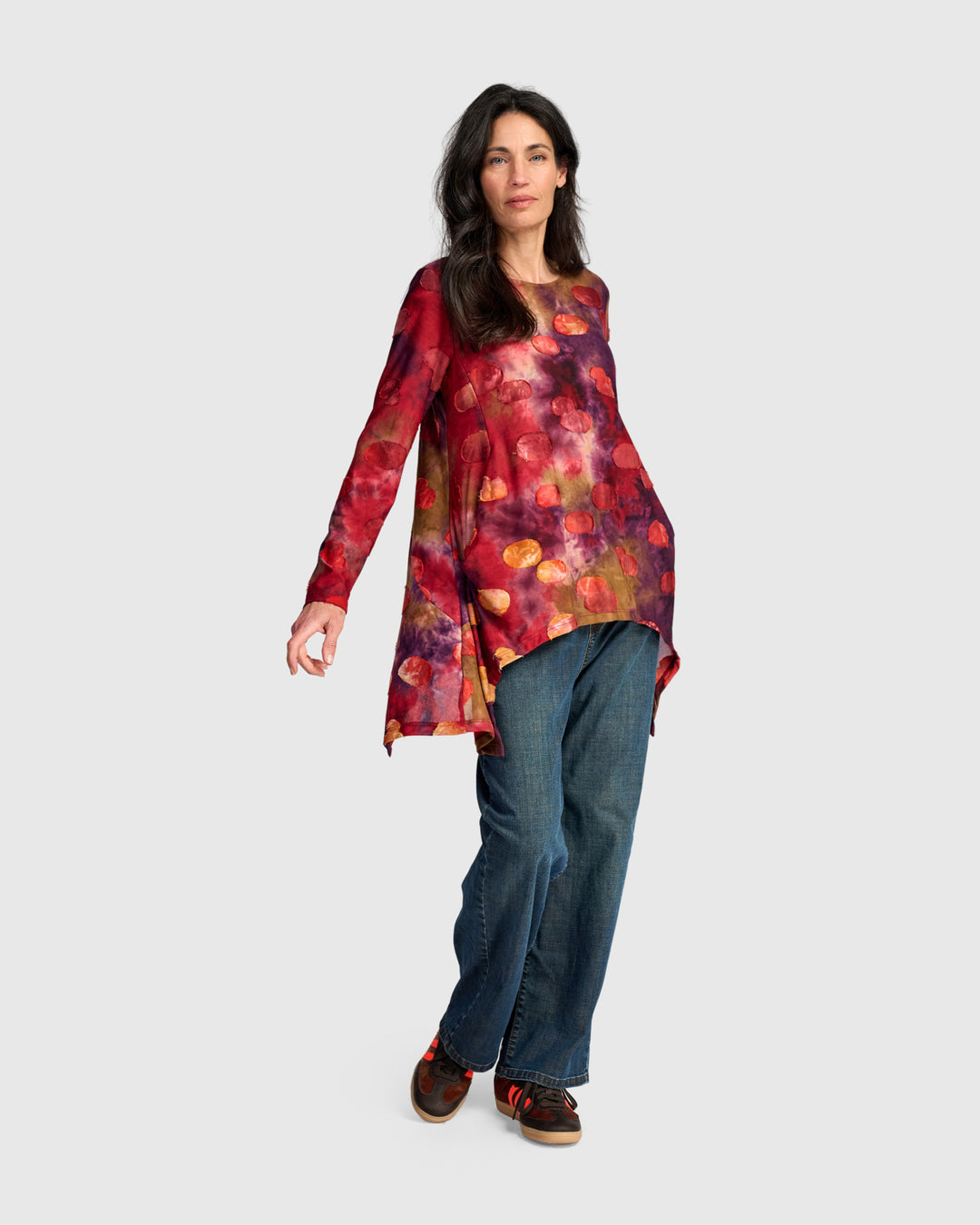 Ringmaster Hankerchief Top, Berry Mix