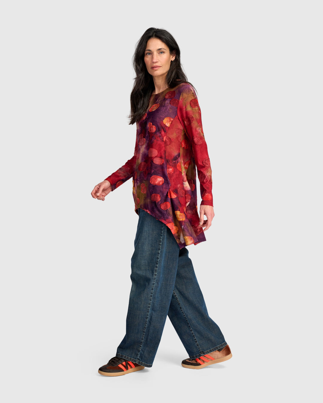 Ringmaster Hankerchief Top, Berry Mix