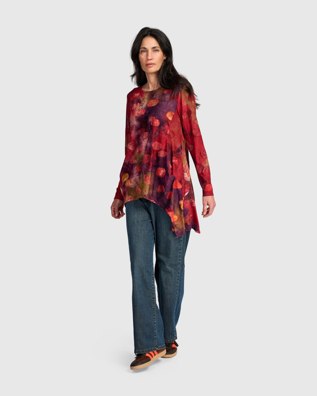 Ringmaster Hankerchief Top, Berry Mix