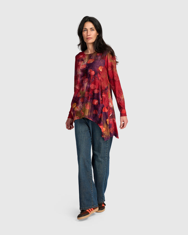 Ringmaster Hankerchief Top, Berry Mix