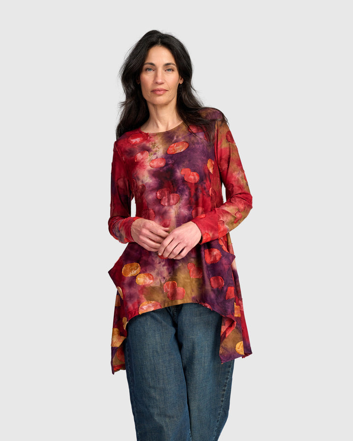 Ringmaster Hankerchief Top, Berry Mix