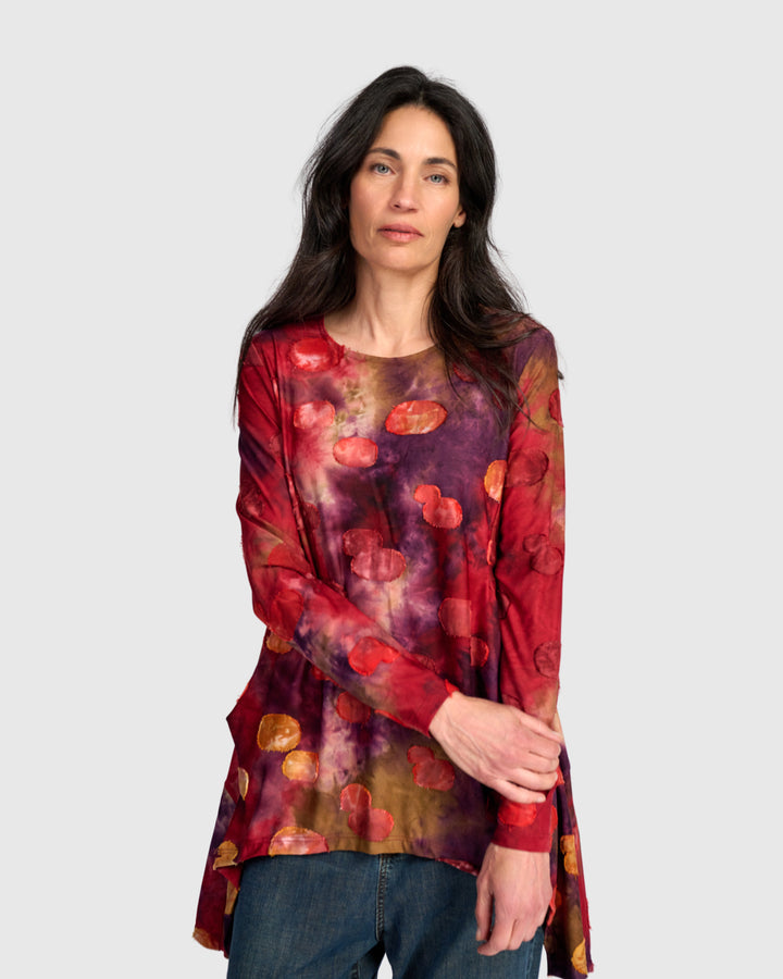 Ringmaster Hankerchief Top, Berry Mix