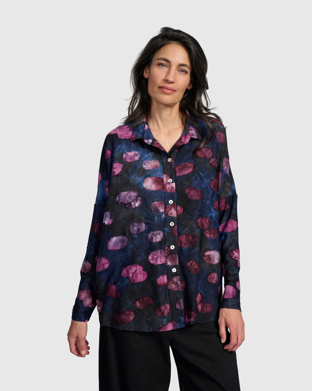 Merriweather Shirt, Midnight/Wine