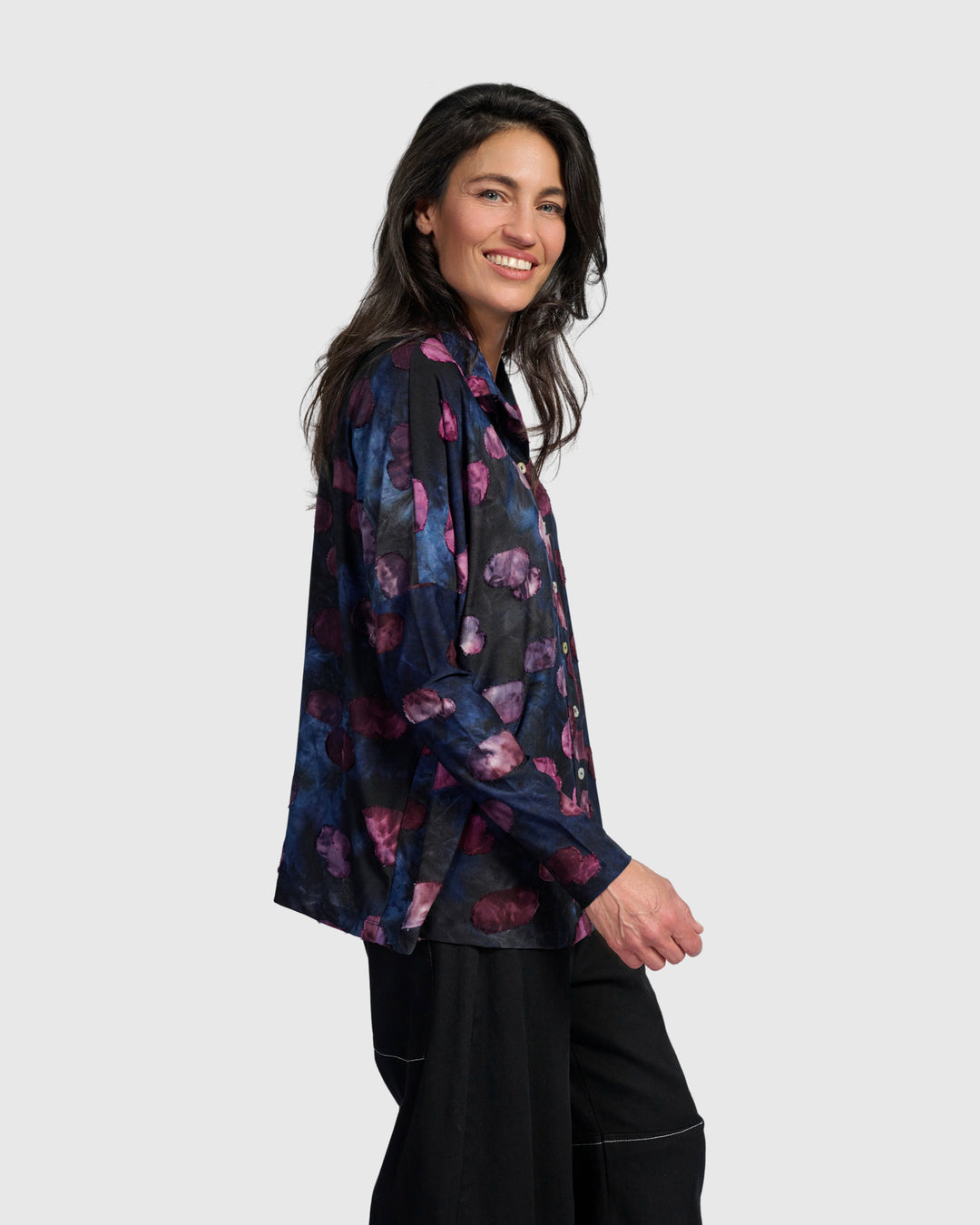 Merriweather Shirt, Midnight/Wine