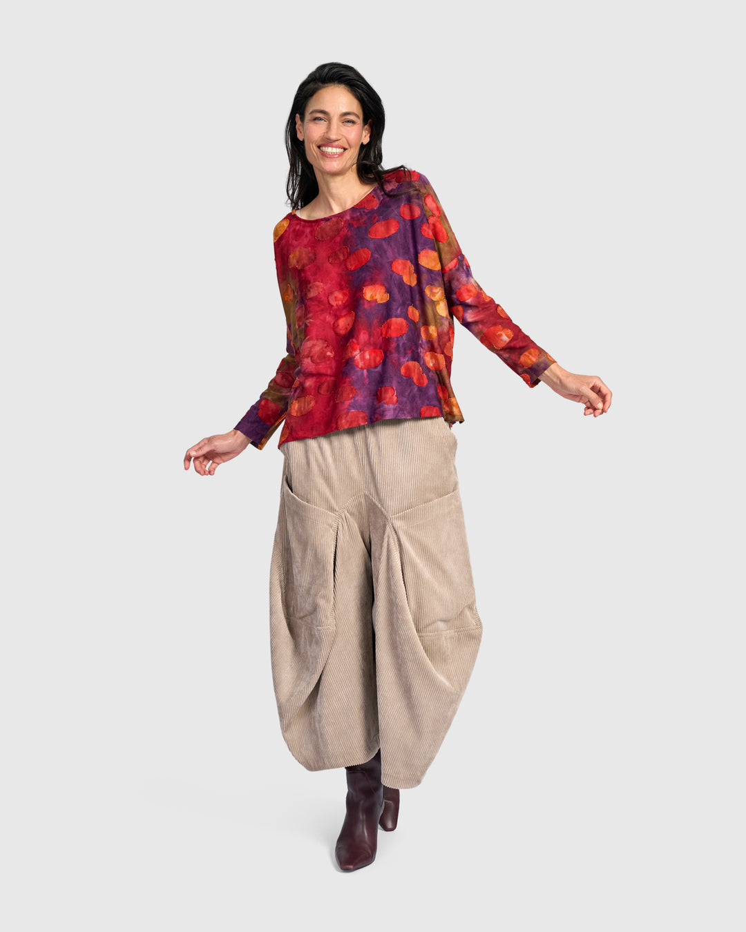 Cord Harem Pockets Pants, Sand