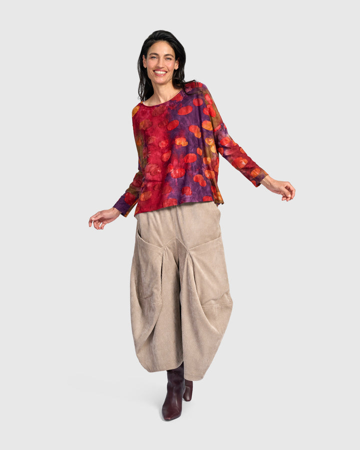 Cord Harem Pockets Pants, Sand