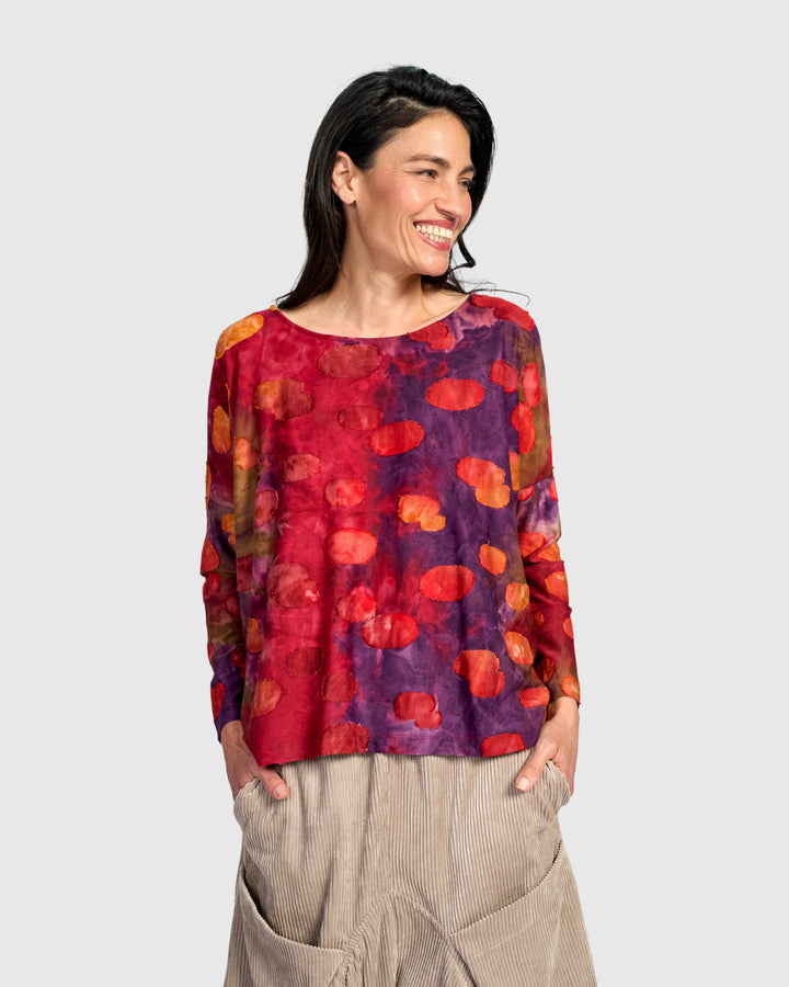 Tansy Boxy Top, Berry Mix