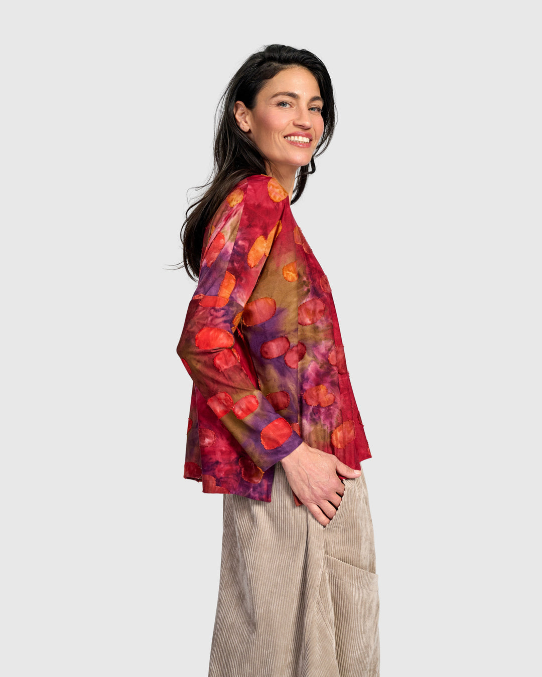 Tansy Boxy Top, Berry Mix