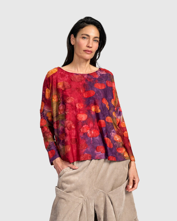 Tansy Boxy Top, Berry Mix