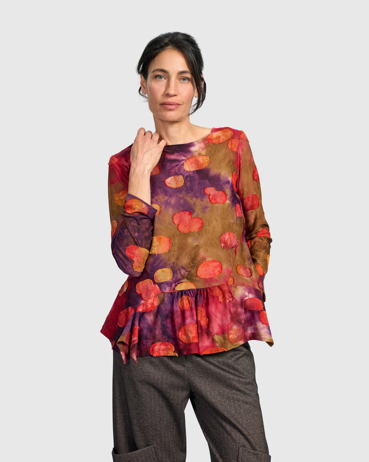 Addison Flouncy Tee, Berry Mix
