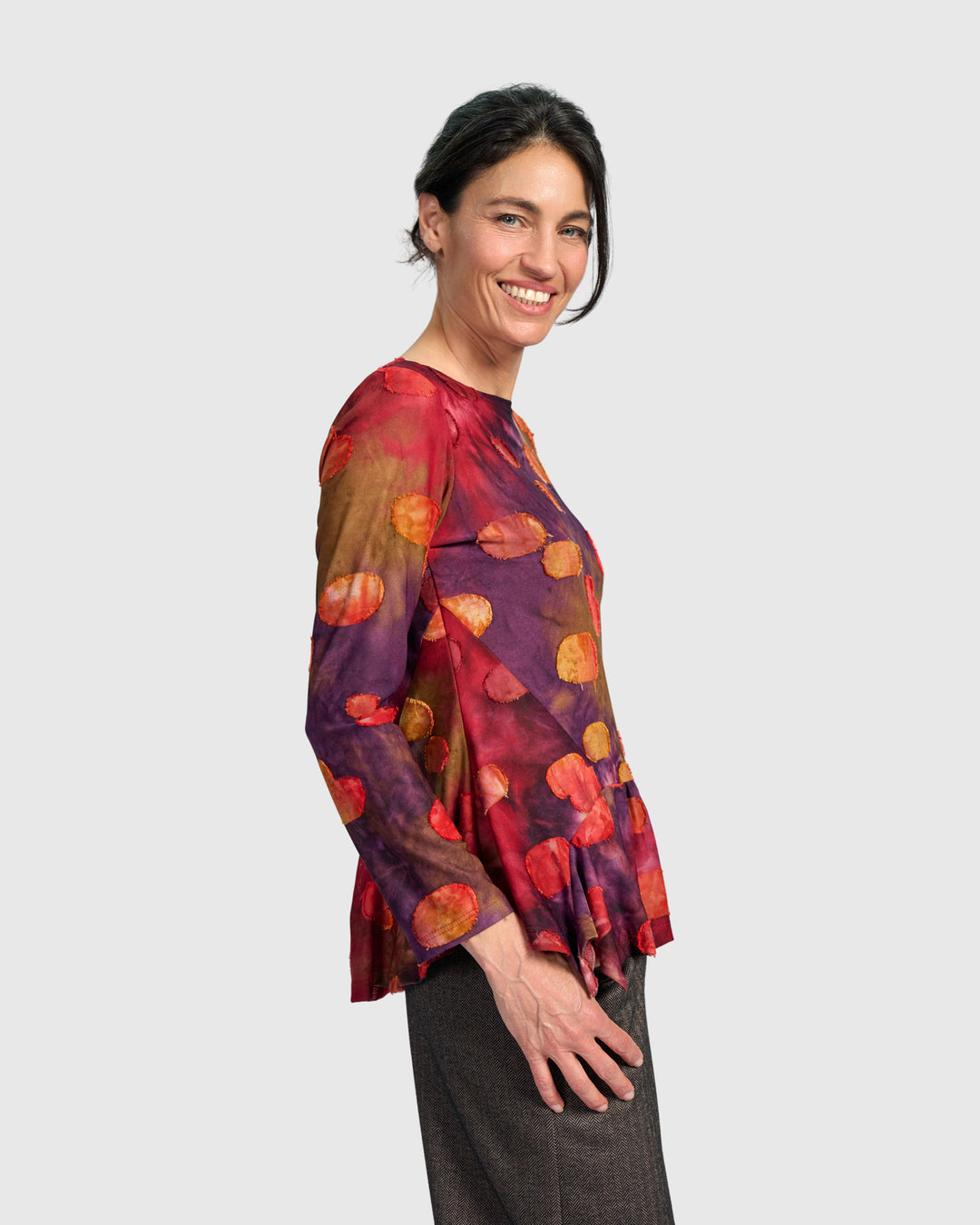 Addison Flouncy Tee, Berry Mix