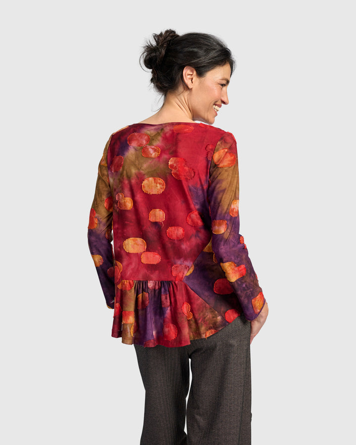 Addison Flouncy Tee, Berry Mix