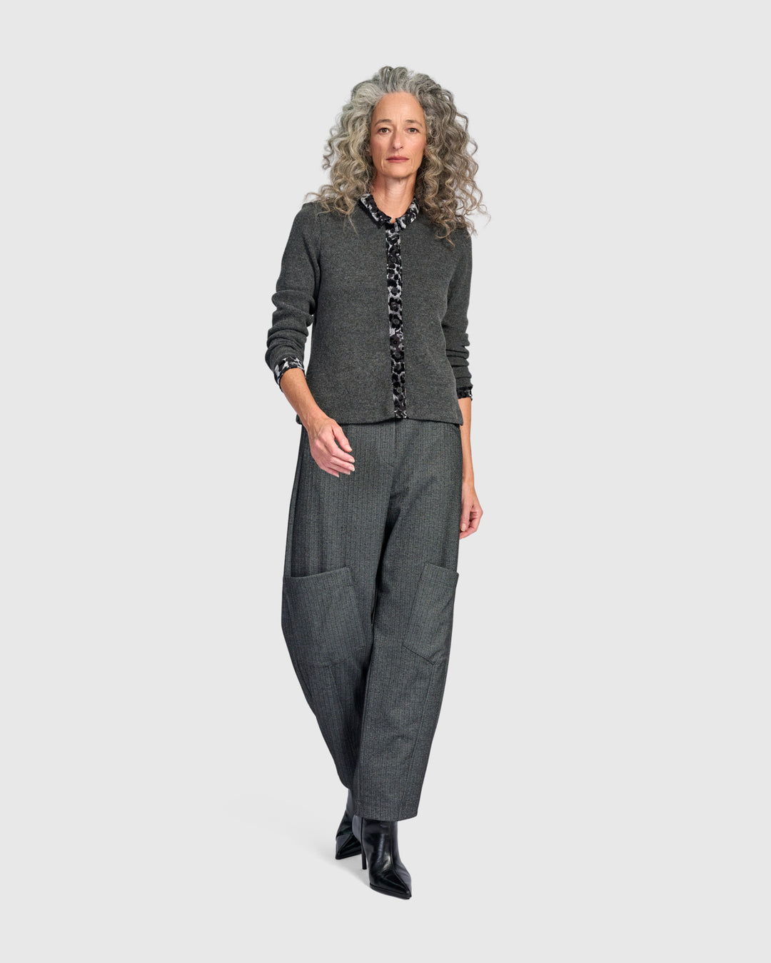 Studio Pocket Herringbone Pants, Steel