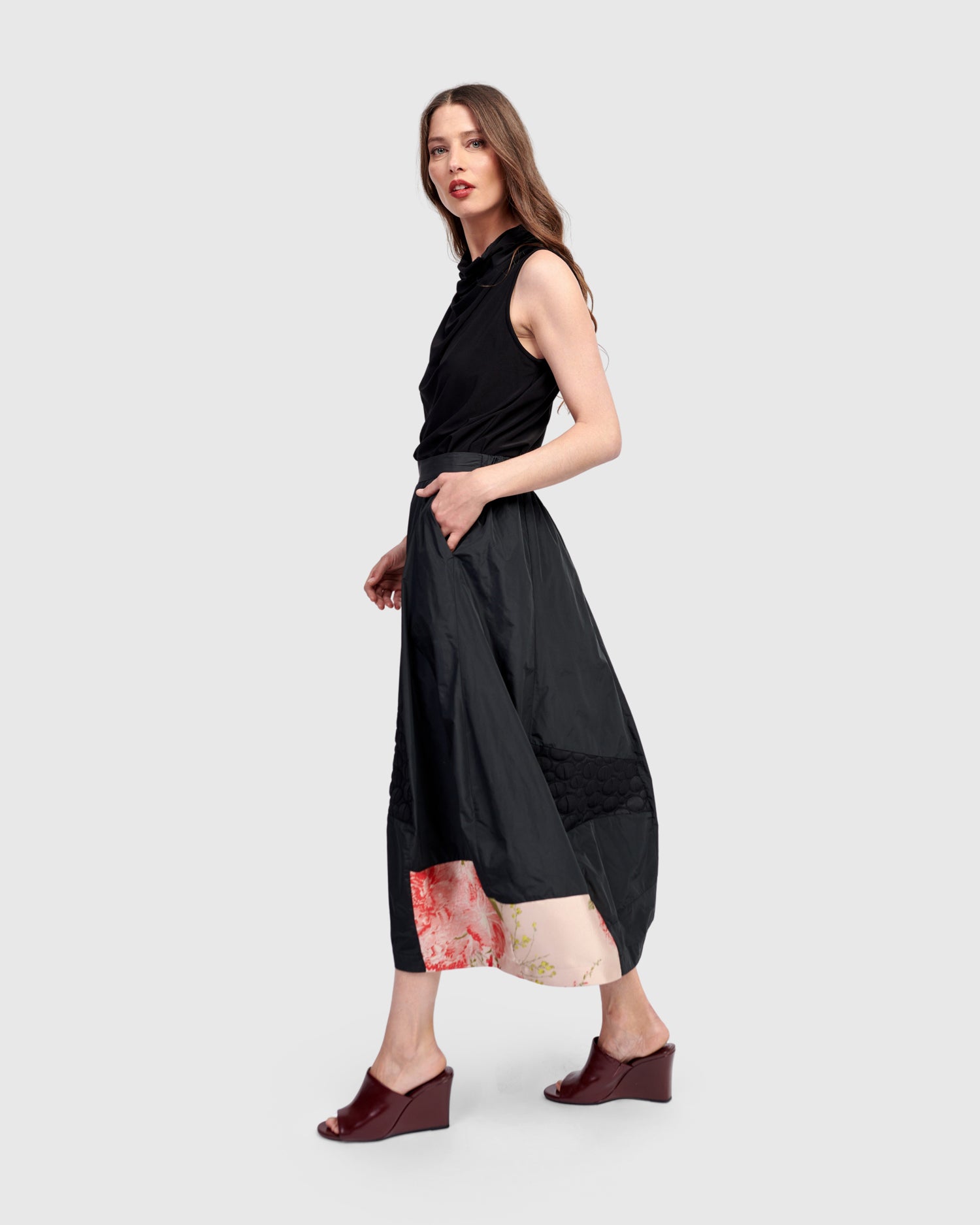 louren　ローレン　cut jacquard cocoon skirt cut jacquard cocoon skirt – louren store