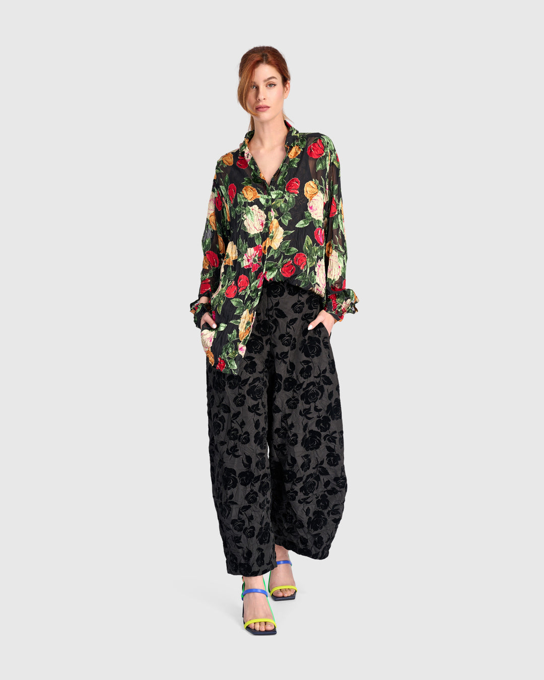 Attar Lantern Pants, Black Rose