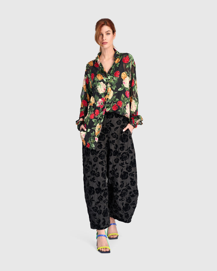 Attar Lantern Pants, Black Rose
