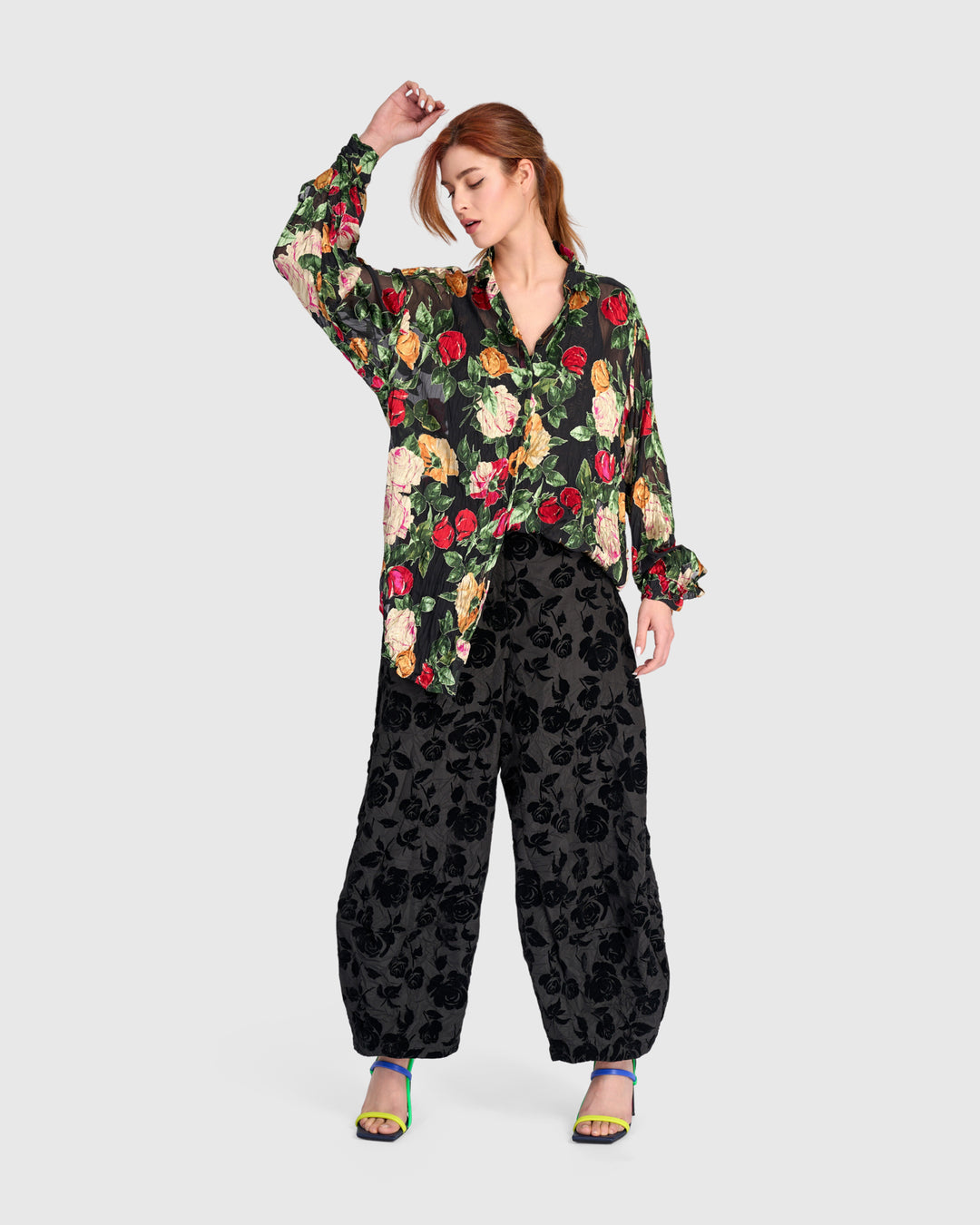 Petaline Shirt, Sheer Floral