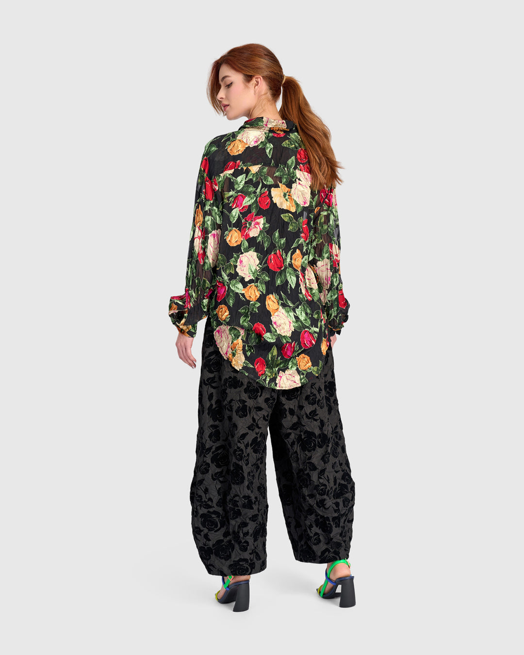 Petaline Shirt, Sheer Floral