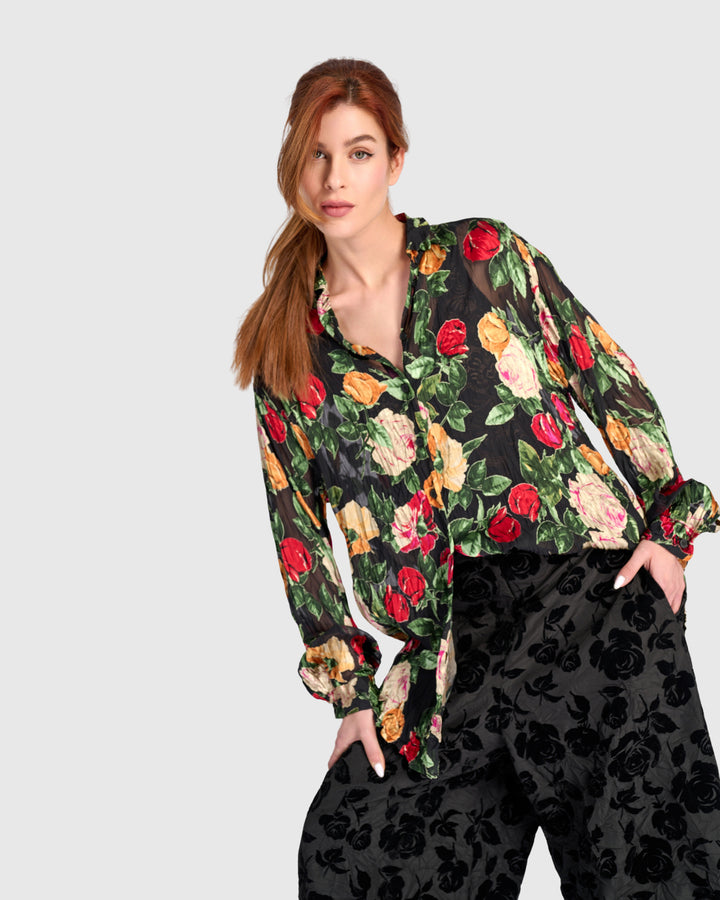Petaline Shirt, Sheer Floral