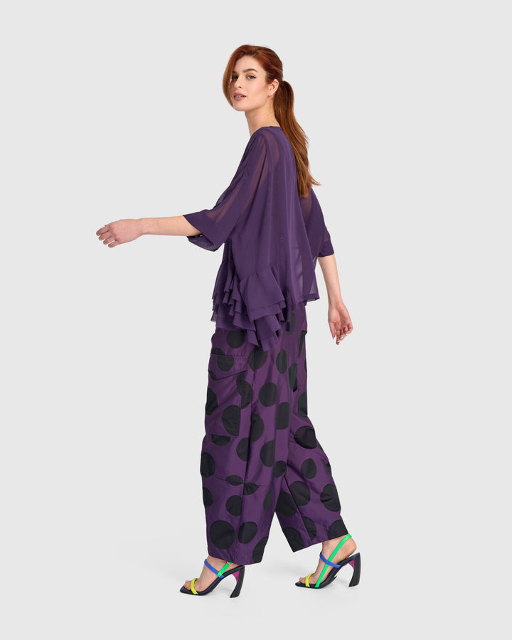 Veiled Chiffon Top, Plum