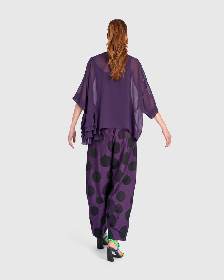 Veiled Chiffon Top, Plum