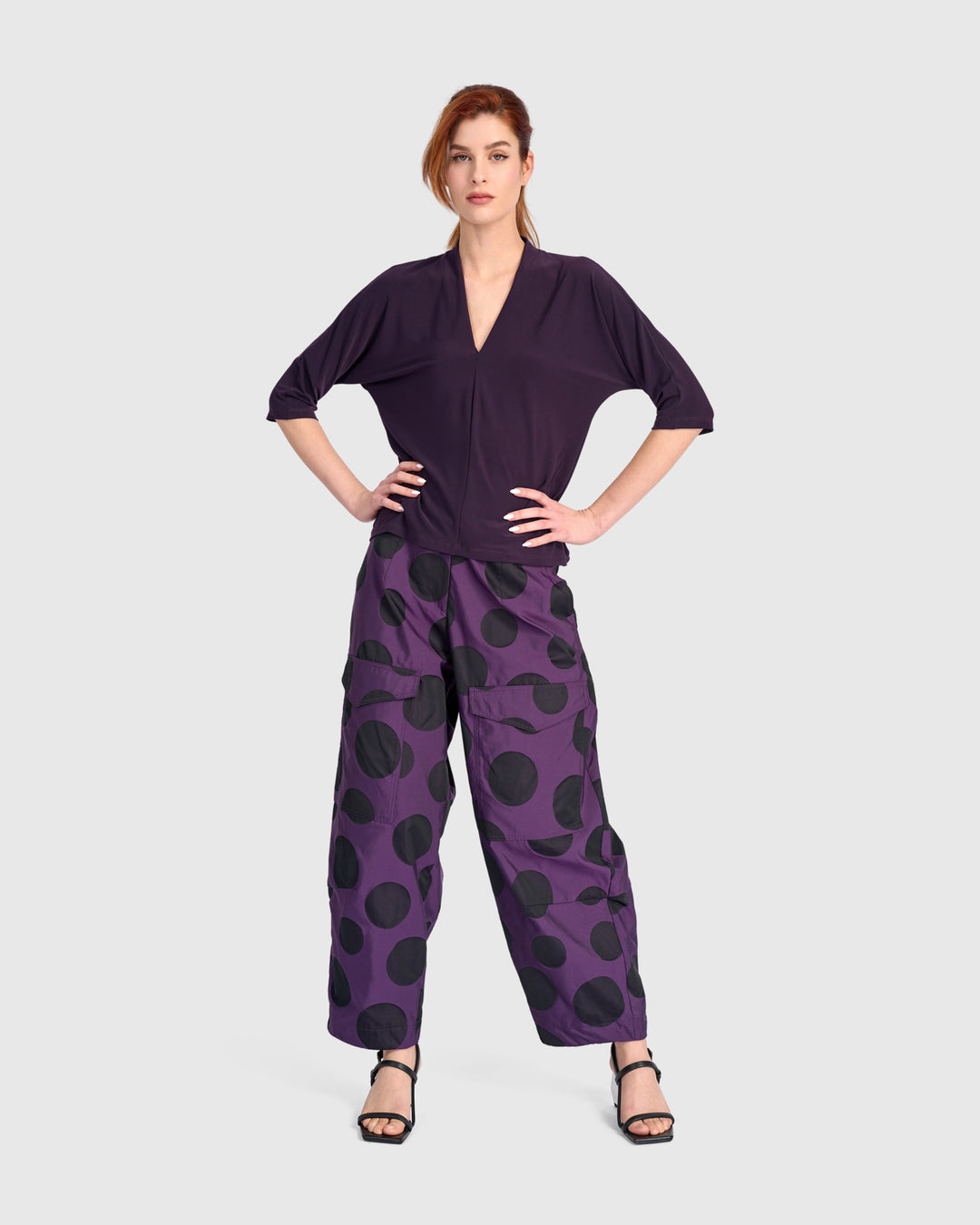 Tyrian Barrel Pants, Plum