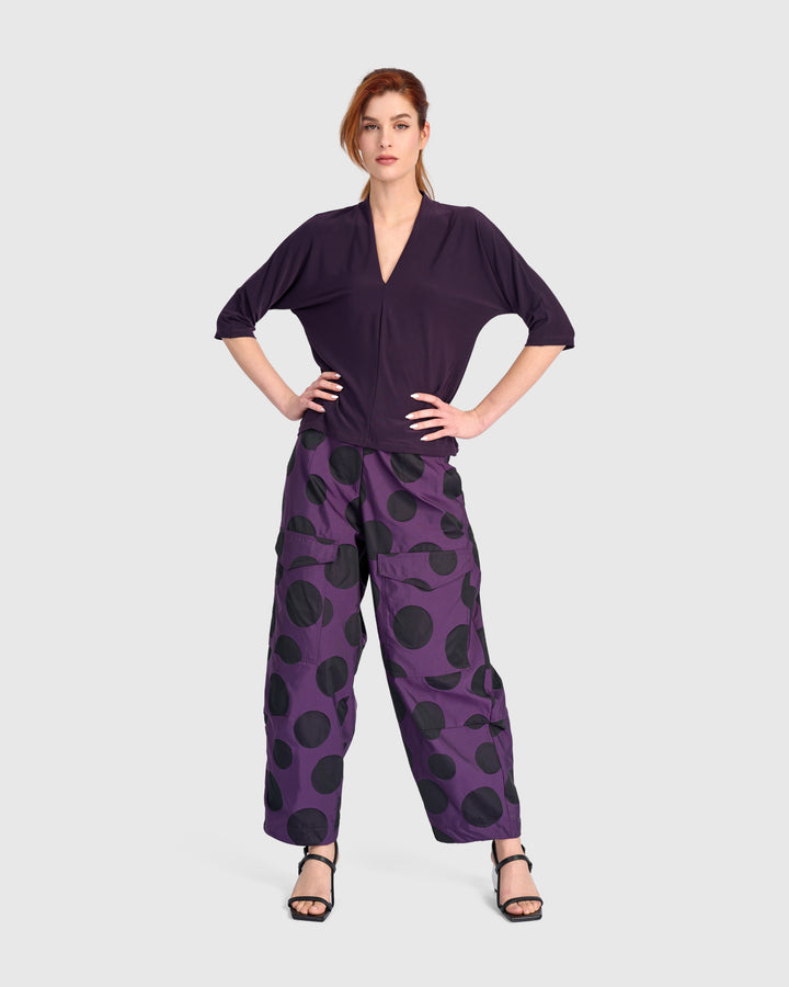 Tyrian Barrel Pants, Plum