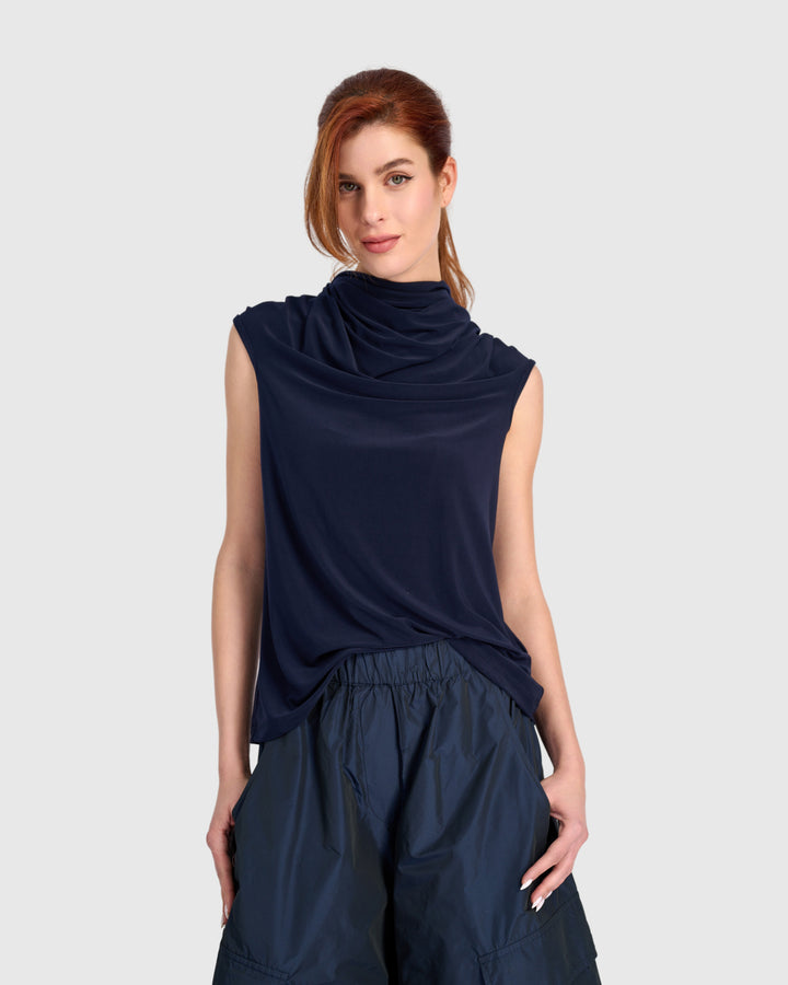 Fluid Slinky Savoir Top, Navy