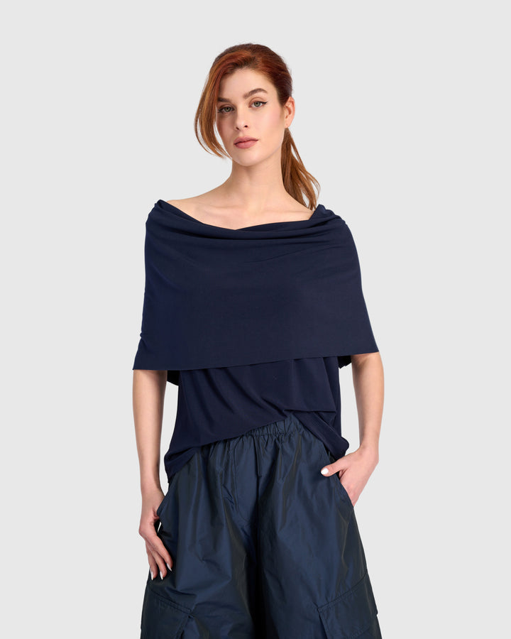 Fluid Slinky Savoir Top, Navy