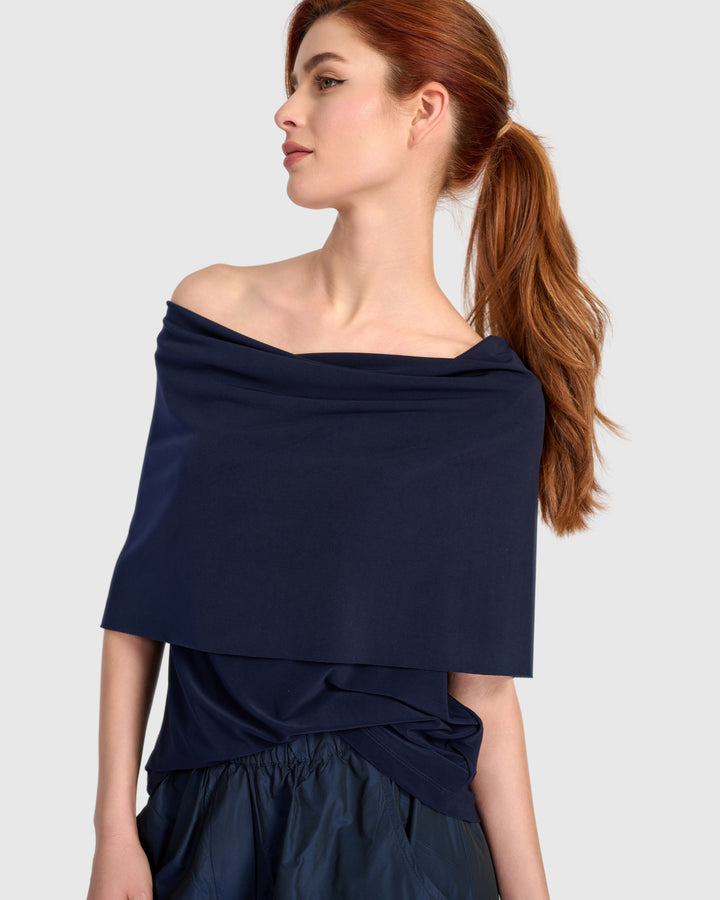 Fluid Slinky Savoir Top, Navy