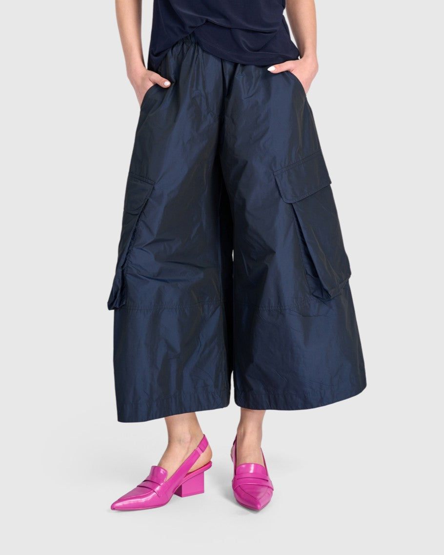 Swish Wide Cargo Pants, Ink
