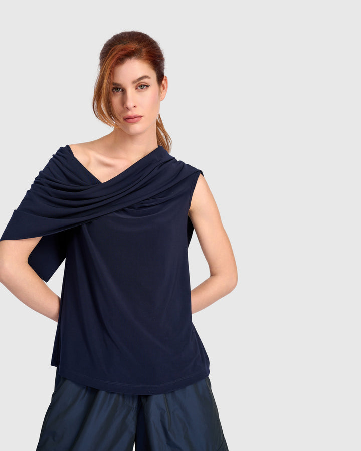 Fluid Slinky Savoir Top, Navy