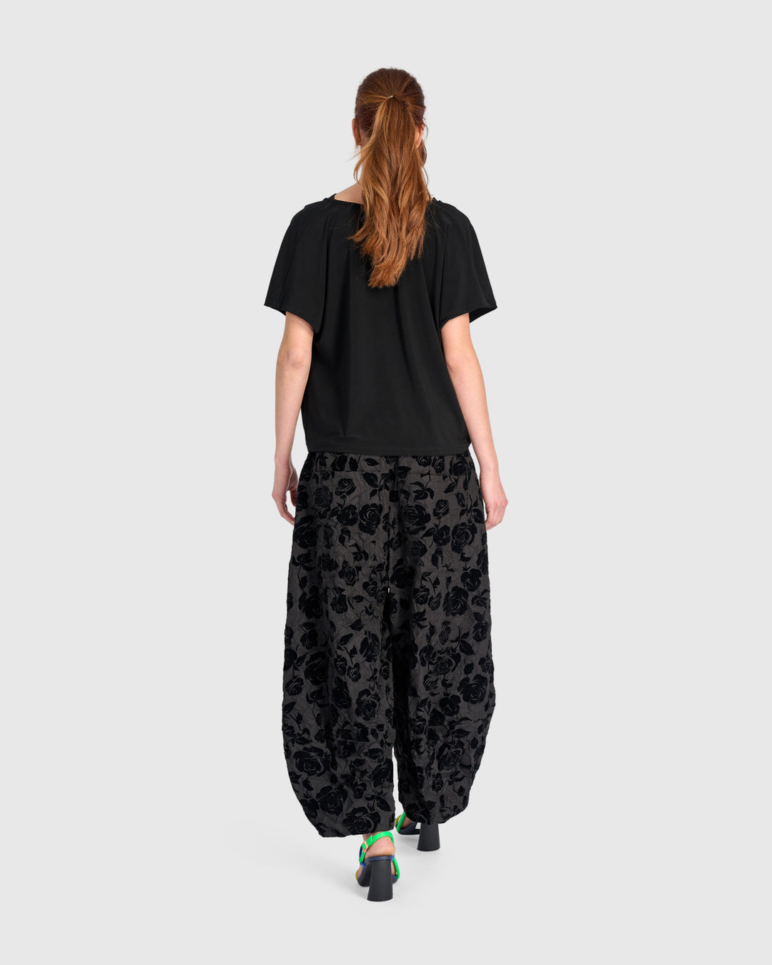 Attar Lantern Pants, Black Rose