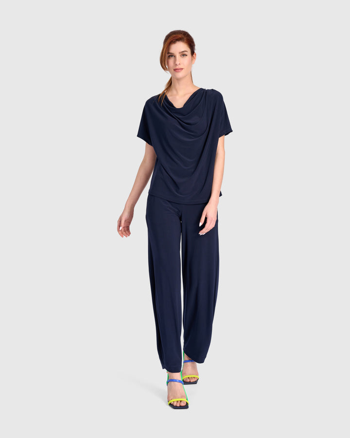 Fluid Slinky Flow Pants, Navy