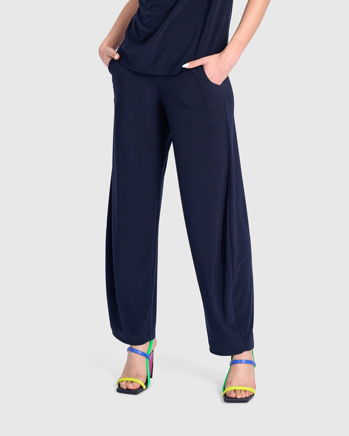 Fluid Slinky Flow Pants, Navy
