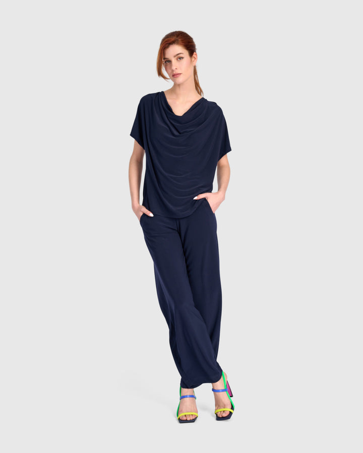 Fluid Slinky Flow Pants, Navy